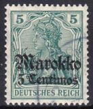 Marokko - 1911  Freimarke mit Aufdruck "Marokko"