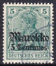 Marokko - 1911  Freimarke mit Aufdruck "Marokko"