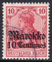Marokko - 1911  Freimarke mit Aufdruck "Marokko"