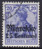 Marokko - 1911  Freimarke mit Aufdruck "Marokko"