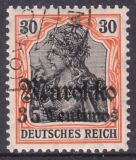 Marokko - 1911  Freimarke mit Aufdruck "Marokko"