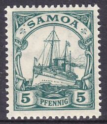 Samoa - 1916  Freimarke: Kaiseryacht mit Wz.