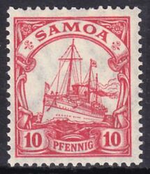 Samoa - 1916  Freimarke: Kaiseryacht mit Wz.