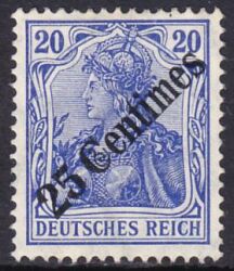 Türkei - 1908  Freimarken mit diagonalem Aufdruck