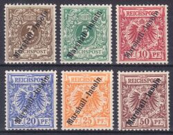 Marshall-Inseln - 1899  Freimarken Deutsches Reich mit Aufdruck