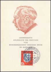 1957  Bundesprsident Theodor Heuss im Saarland