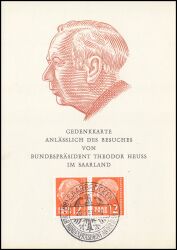 1957  Bundespräsident Theodor Heuss im Saarland