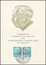 1957  Bundespräsident Theodor Heuss im Saarland