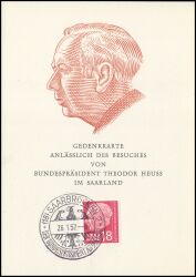 1957  Bundespräsident Theodor Heuss im Saarland