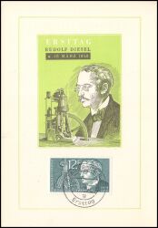 1958  100. Geburtstag von Rudolf Diesel