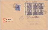 1920  Mischfrankatur auf Einschreibebrief