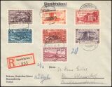 1934  Mischfrankaturen auf Einschreibebriefe