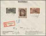 1934  Mischfrankaturen auf Einschreibebriefe