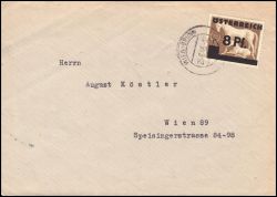 1945  Einzelfrankatur auf Brief