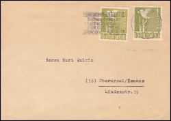 1948  Mehrfachfrankatur auf Brief