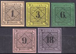 1851  Freimarken: Ziffern