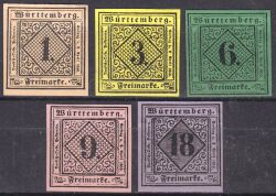 1851  Freimarken: Ziffern