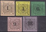 1851  Freimarken: Ziffern