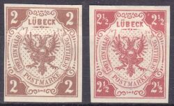 1859  Freimarken: Wappen von Lübeck