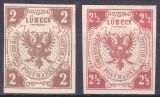 1859  Freimarken: Wappen von Lübeck