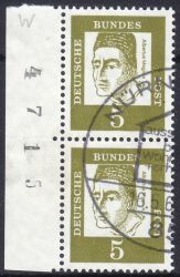 1961  Freimarken: Bedeutende Deutsche aus Bogen