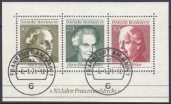 1969  Frauenwahlrecht in Deutschland mit Abart "fehlendes Zähnungsloch"