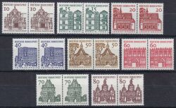 1964  Freimarken: Deutsche Bauwerke aus Bogen