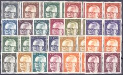 1970/72  Freimarken: Bundespräsident Gustav Heinemann