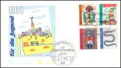 1971  Jahrgang - FDC ohne "Unfallverhütung"