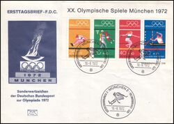 1972  Jahrgang - FDC mit Olympia Markenheftchen
