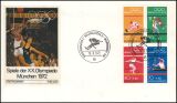 1972  Jahrgang - FDC mit Olympia Markenheftchen