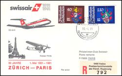 1981  50 Jahre Zrich - Paris ab Liechtenstein
