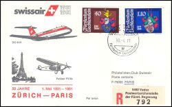 1981  50 Jahre Zürich - Paris ab Liechtenstein