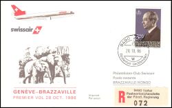 1986  Erstflug Genf - Brazzaville ab Liechtenstein