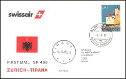 1986  Erstflug Zürich - Tirana ab Liechtenstein