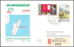 1986  Erstflug Zrich - Antananarvio ab Liechtenstein