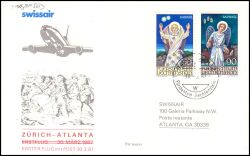 1987  Erstflug mit Post Zürich - Atlanta ab Liechtenstein