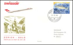 1988  Erstflug mit Post Zrich - Oslo ab Liechtenstein