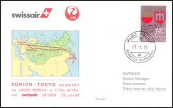 1989  Nonstop Zrich - Tokio via UdSSR ab Liechtenstein