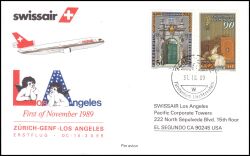 1989  Erstflug Zürich-Genf - Los Angeles ab Liechtenstein