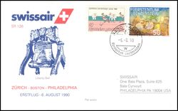 1990  Erstflug Zrich - Boston - Philadelphia ab Liechtenstein