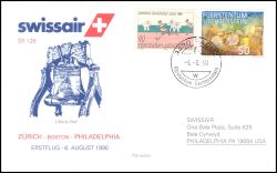 1990  Erstflug Zürich - Boston - Philadelphia ab Liechtenstein