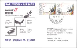 1991  Erster Linienflug Zürich - Mirabel ab Liechtenstein