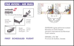 1991  Erster Linienflug Zrich - Mirabel ab Liechtenstein