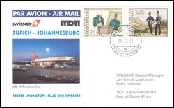 1991  Erster Non-Stop-Flug Zrich - Johannesburg ab Liechtenstein