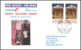 1993  Erster Non-Stop-Flug Genf - Abu Dhabi - Genf ab...