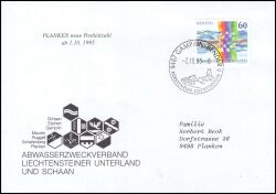 1995  Einzelfrankatur auf Brief