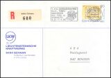1989  Einzelfrankatur auf Einschreibebrief