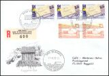 1992  Mischfrankatur auf Einschreibebrief