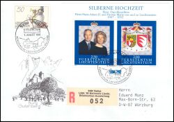 1992  Mischfrankatur auf Einschreibebrief